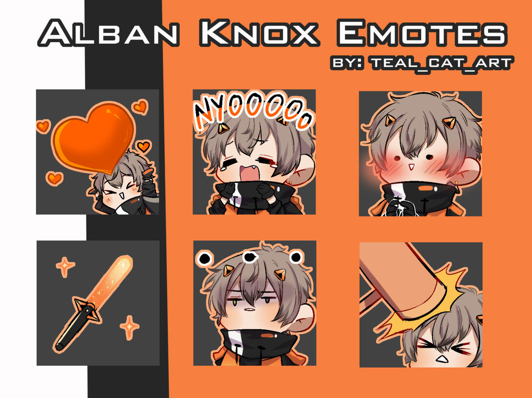Nijisanji Official Alban Knox Membership Emotes